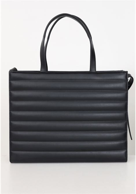 Line Quilt Medium Tote bag in black for women CALVIN KLEIN | K60K612120BEH